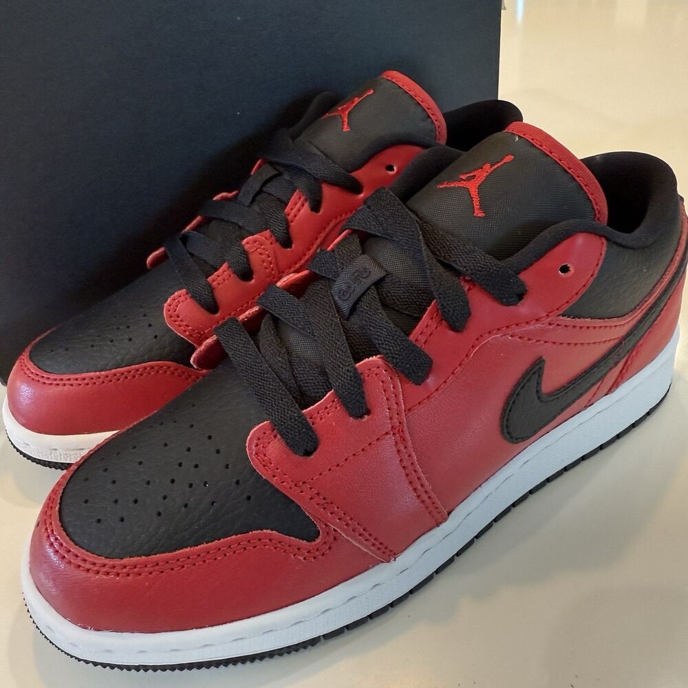 Nike Air Jordan 1 Low ‘Reverse Bred’ GS (Red/ Black) US 4.5Y Wmn SZ 6 553560-605